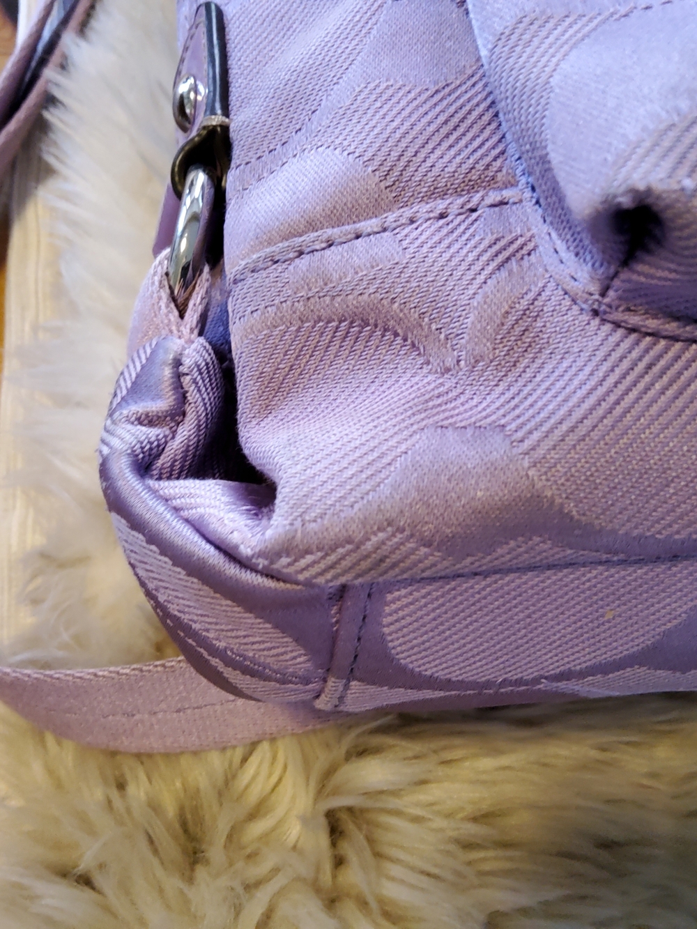 Coach Kyra Signature Crossbody Lavender Vintage VGUC F16550 - Picture 4 of 15